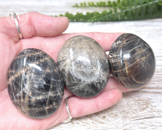 Black Moonstone Chunky Palm Stone