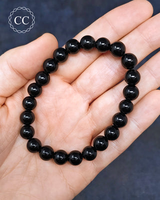 Black Obsidian 8mm Beaded Bracelet