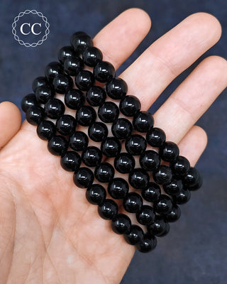 Black Obsidian 8mm Beaded Bracelets on hand