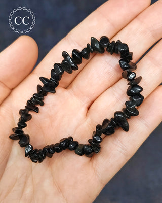 Obsidian Gemchip Bracelet