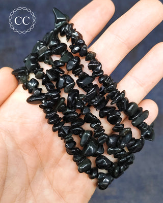 Obsidian Gemchip Bracelet