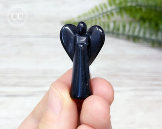 Black Obsidian "Protection" Pocket Angel