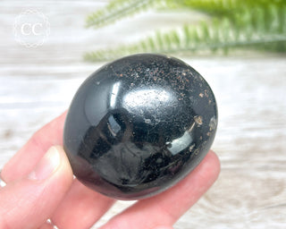 Black Tourmaline Chunky Palm Stone #1