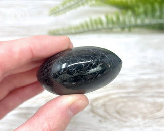 Black Tourmaline Chunky Palm Stone #2