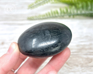 Black Tourmaline Chunky Palm Stone #3