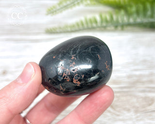 Black Tourmaline Chunky Palm Stone #4