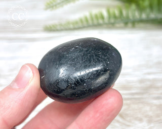 Black Tourmaline Chunky Palm Stone #5