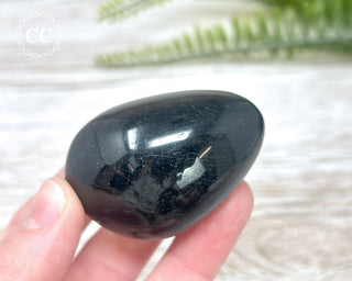 Black Tourmaline Chunky Palm Stone #6