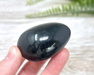 Black Tourmaline Chunky Palm Stone #6