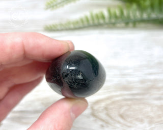 Black Tourmaline Chunky Palm Stone #6