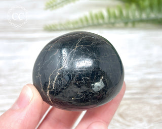 Black Tourmaline Chunky Palm Stone #7