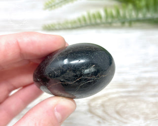 Black Tourmaline Chunky Palm Stone #7