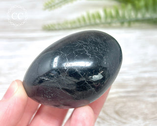 Black Tourmaline Chunky Palm Stone #8