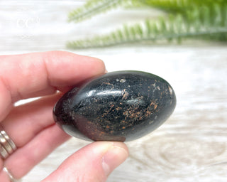 Black Tourmaline Chunky Palm Stone #1