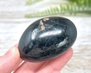 Black Tourmaline Chunky Palm Stone #8