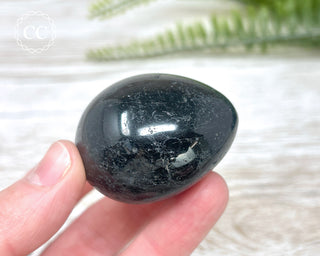 Black Tourmaline Chunky Palm Stone #9