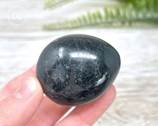 Black Tourmaline Chunky Palm Stone #9