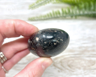 Black Tourmaline Chunky Palm Stone #1