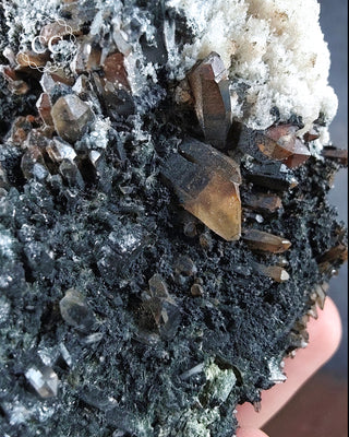 Black Tourmaline and Hyalite Opal - Namibia #73