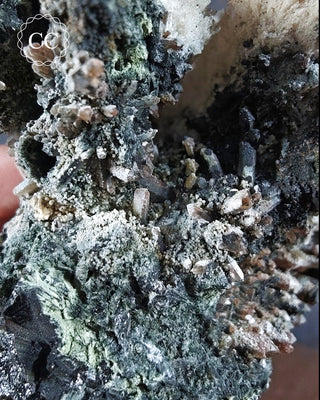 Black Tourmaline and Hyalite Opal - Namibia #73