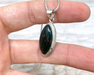 Bloodstone Silver Necklace #2