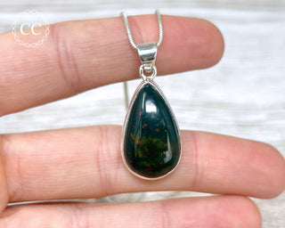 Bloodstone Silver Necklace #1