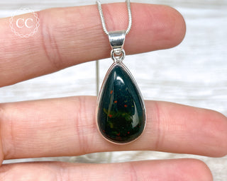 Bloodstone Silver Necklace #1