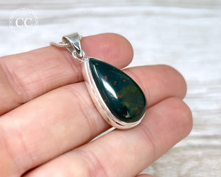 Bloodstone Silver Necklace #1