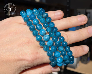 Blue Apatite Beaded Bracelet