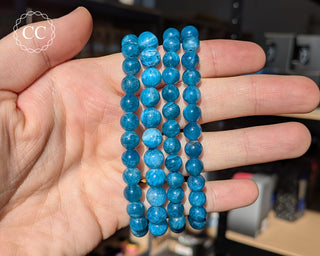 Blue Apatite Beaded Bracelet