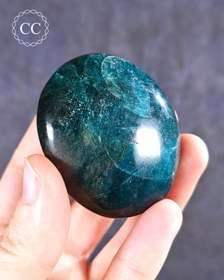 Blue Apatite Chunky Palm Stone #2
