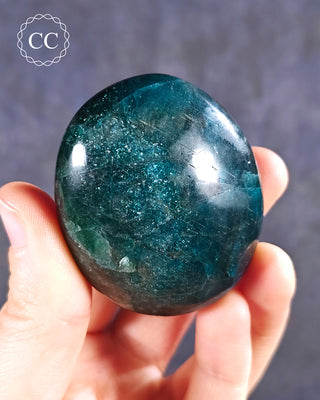 Blue Apatite Chunky Palm Stone #2