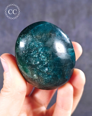 Blue Apatite Chunky Palm Stone #2