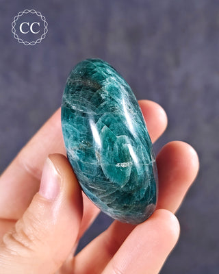 Blue Apatite Chunky Palm Stone #3