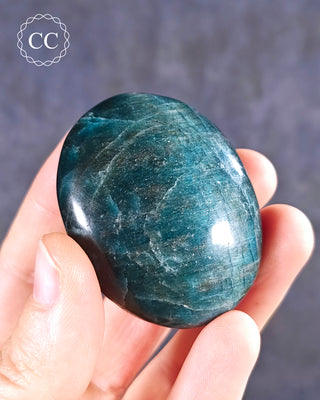 Blue Apatite Chunky Palm Stone #1