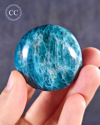 Blue Apatite Chunky Palm Stone #5