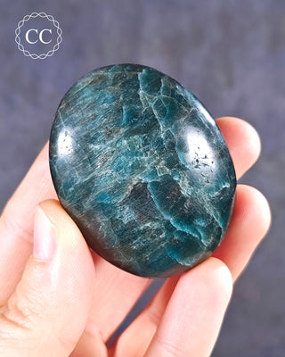 Blue Apatite Chunky Palm Stone #1