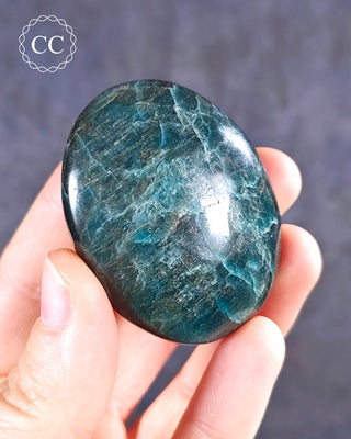 Blue Apatite Chunky Palm Stone #1