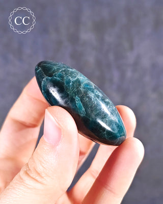 Blue Apatite Chunky Palm Stone #1