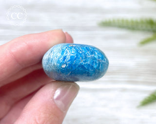 Blue Apatite Chunky Palm Stone #2