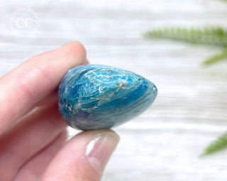 Blue Apatite Chunky Palm Stone #4