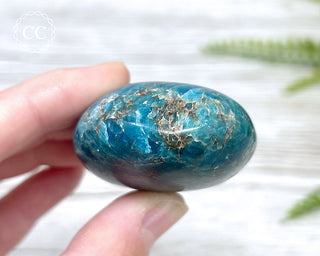 Blue Apatite Chunky Palm Stone #7