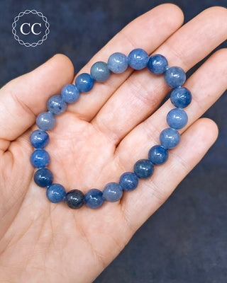 Blue Aventurine | Dumortierite 8mm Beaded Bracelet