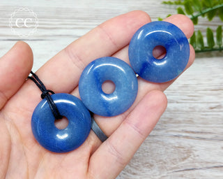 Blue Aventurine | Dumortierite in Quartz Donut Necklace