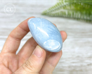 Blue Calcite Chunky Palm Stone #6