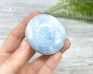 Blue Calcite Chunky Palm Stone #7