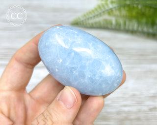 Blue Calcite Chunky Palm Stone #8