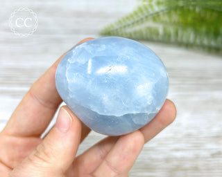 Blue Calcite Chunky Palm Stone #6