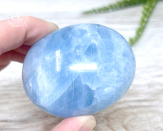 Blue Calcite Chunky Palm Stone #3