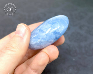 Blue Calcite Chunky Palm Stone #3